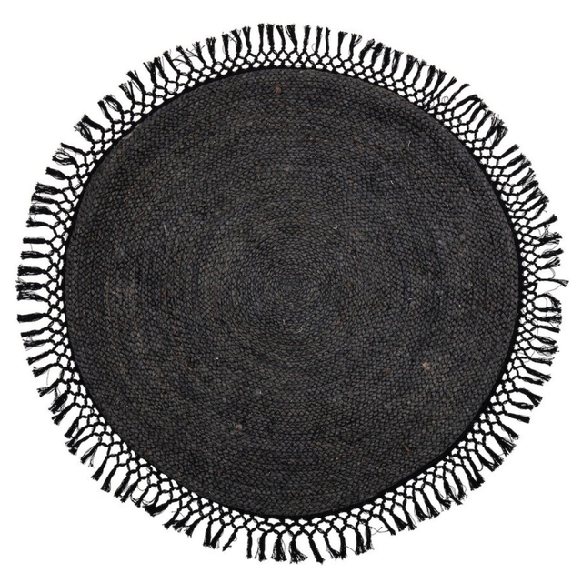 Tapis en jute noir