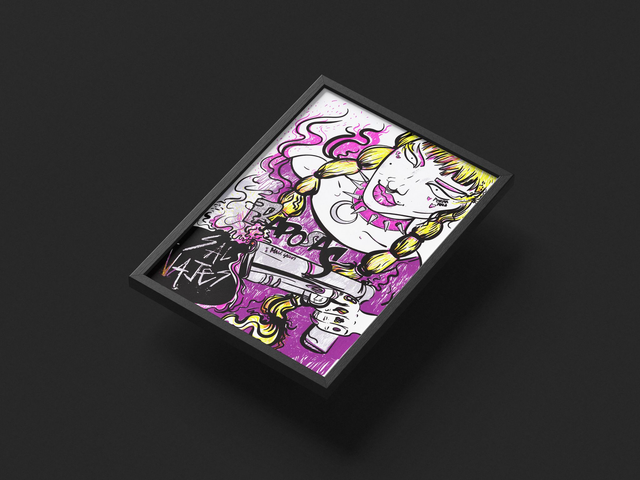 RAPOSAS SALVAJES | EL DILDO DE TESLA | SERIGRAFIA