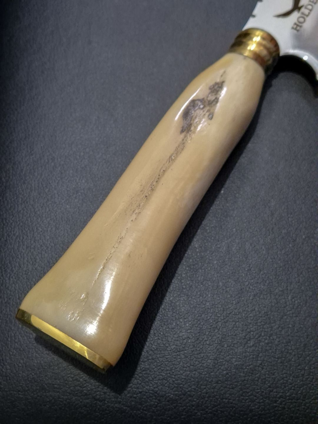 Faca Turca 12 Pol Aço Inox 420c Cabo Em Osso Bovino E Bainha