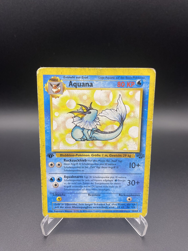 Aquana (28/64) Jungle - Played - DE - Rare - 1st Edition