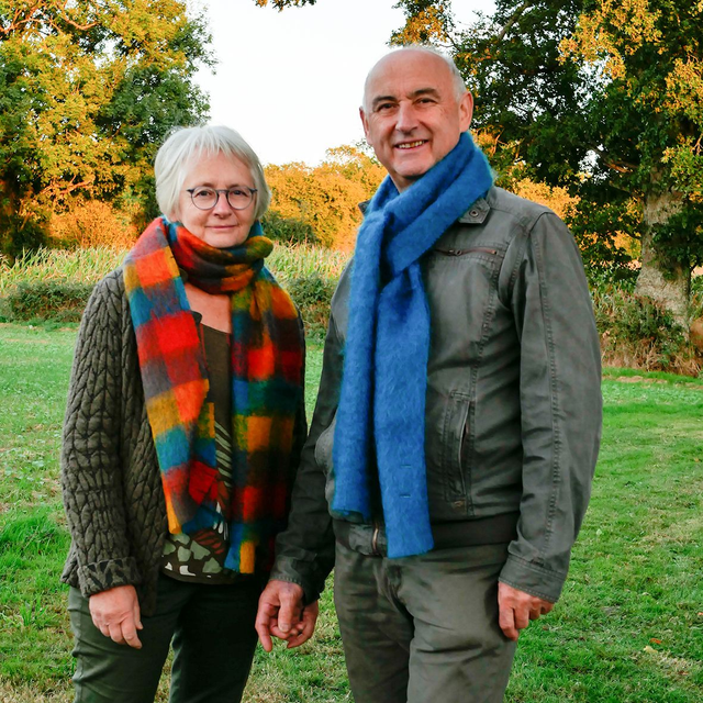 Grande écharpe tissée