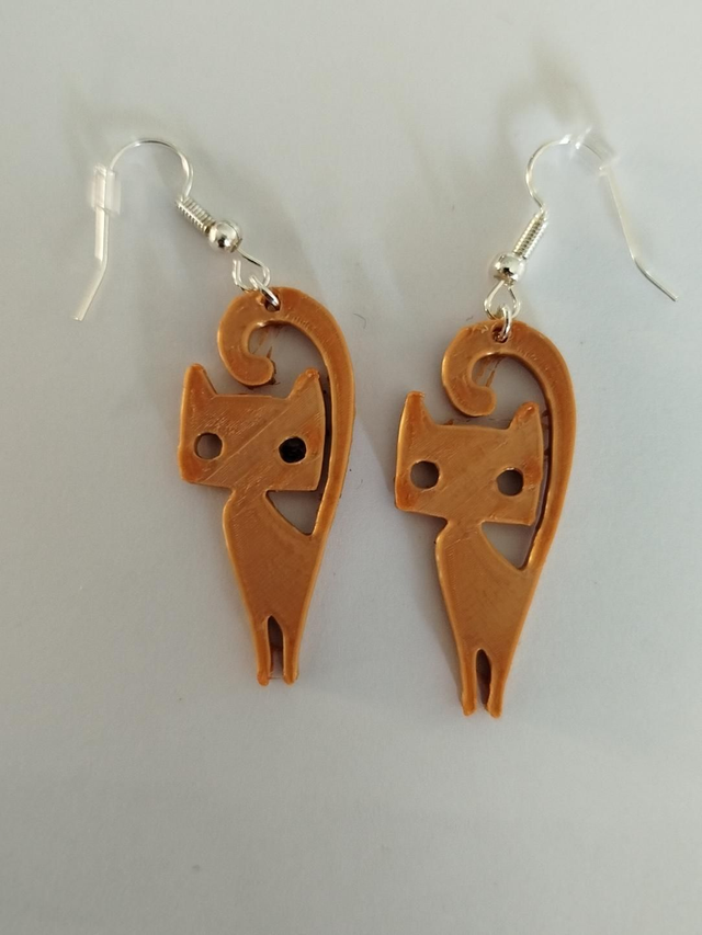 Boucle d'oreilles chat