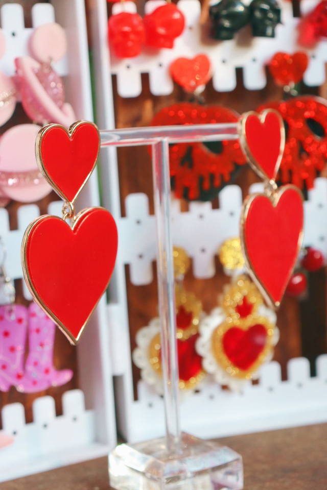 Boucles d&#039;oreille • Double hearts