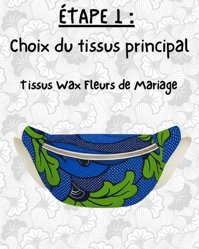 ETAPE 1 : choix du tissus extérieur en WAX