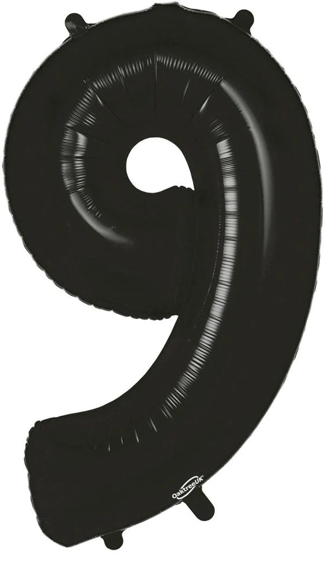 34" NUMBER 9 BLACK FOIL