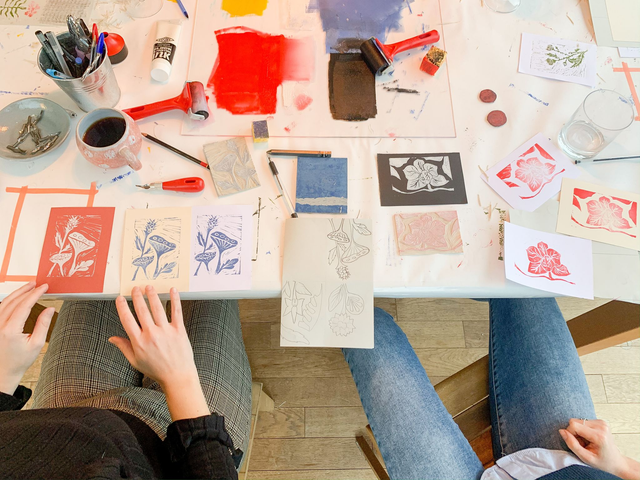 Atelier Découverte de l’Estampe chez Artivistas – une séance