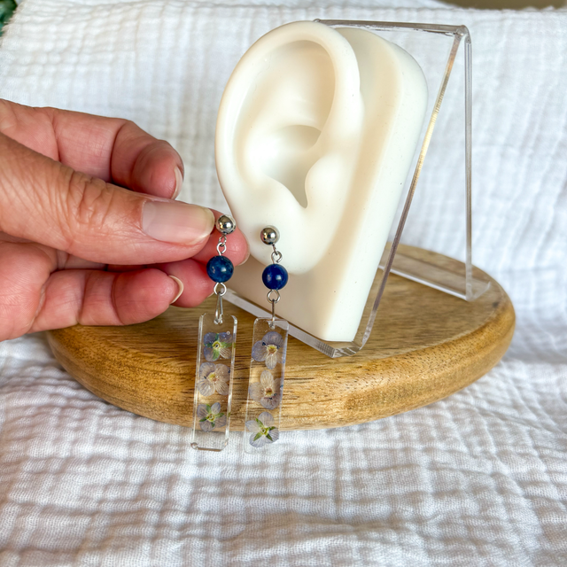 Boucles d’oreilles Sodalite « Emma »