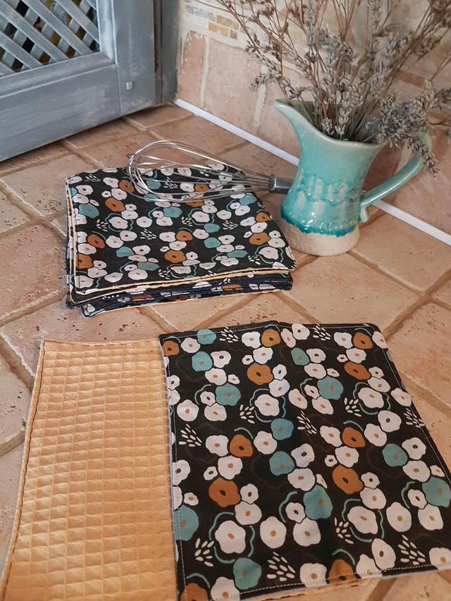 1 feuille d'essuie-tout floral vintage (coloris au choix)