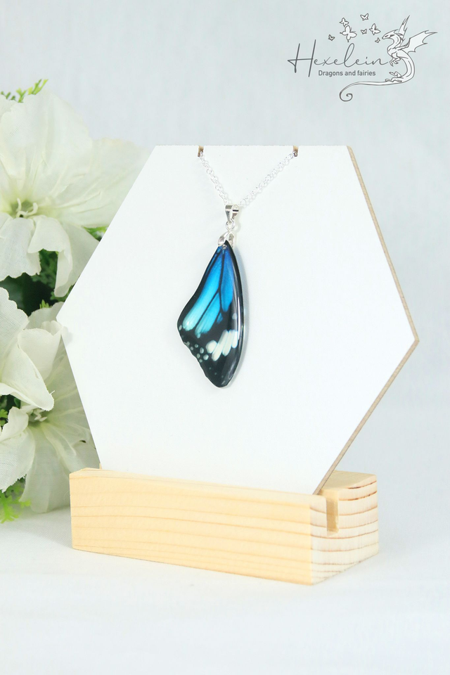 Royal blue butterfly fairy wings pendant