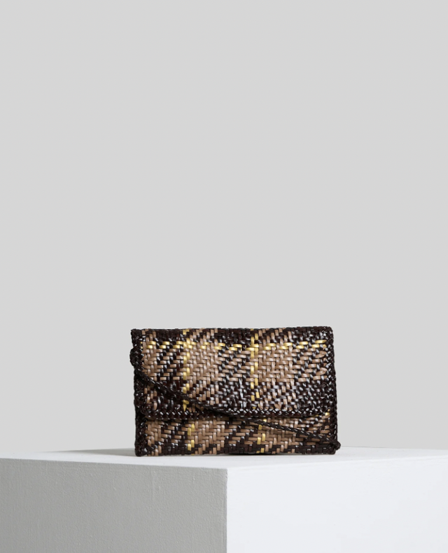 BANSKY madras taupe chocolate gold