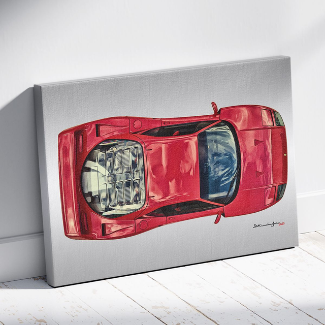 C230114 Ferrari F40 Tipo F25 1990 plan view