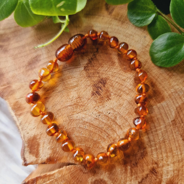 Baltic Amber Bracelet on Durable String Cord With Twistable Link
