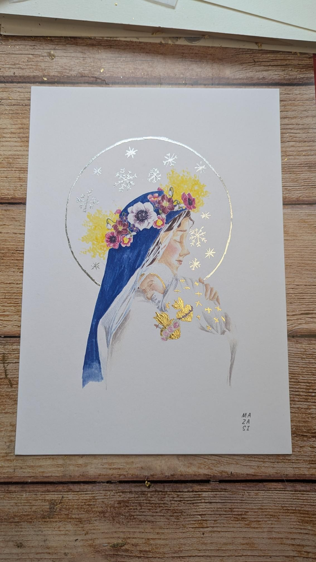 Reproduction A4 Vierge d&#039;hiver 