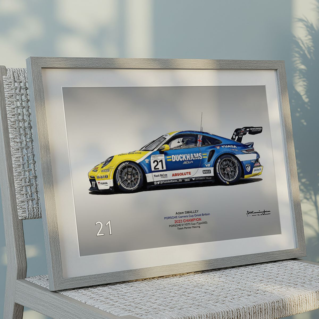 C231212 Porsche 992GT3Cup PCCGB23 Champion Team Parker Racing #21 Side