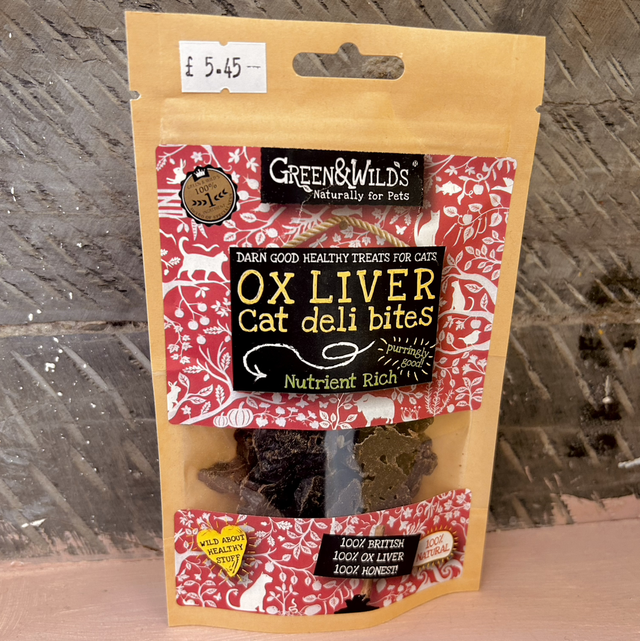 Green &amp; Wild&#039;s Ox Liver Deli Bites (Cats) 40g