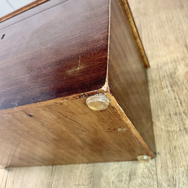 Grande boîte en bois Marqueterie sur couvercle