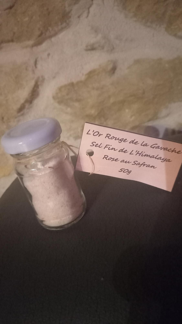 Sel fin rose de l'Himalaya au safran 50g