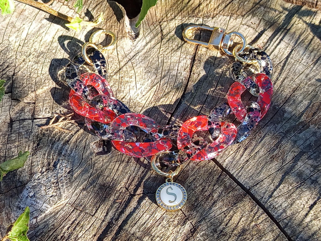 Bracelet gros maillons en acrylique Vishisht Shishtata