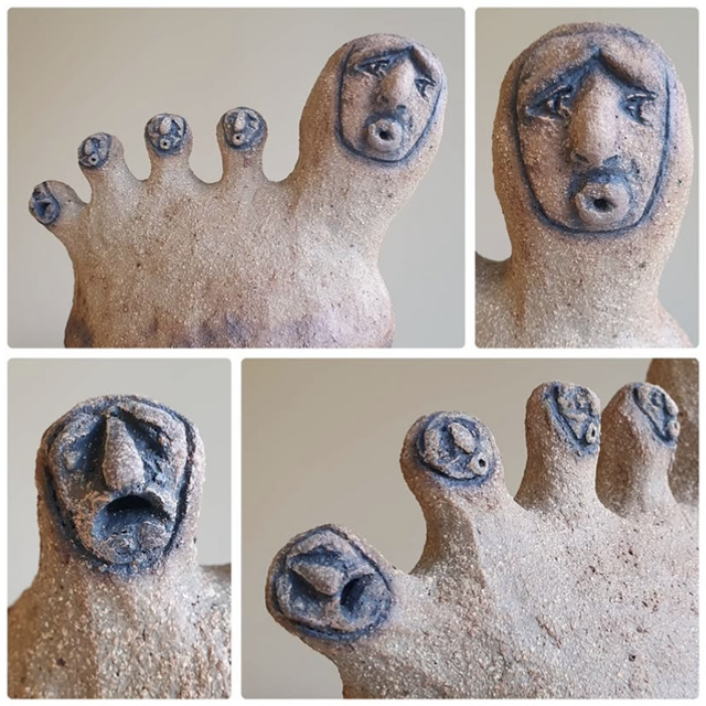 Ouch! - Stoneware sculpture by Hookata