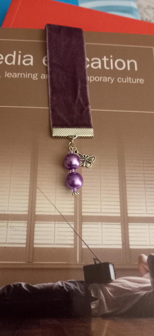 Beaded Bookmarks 10" long - velvet