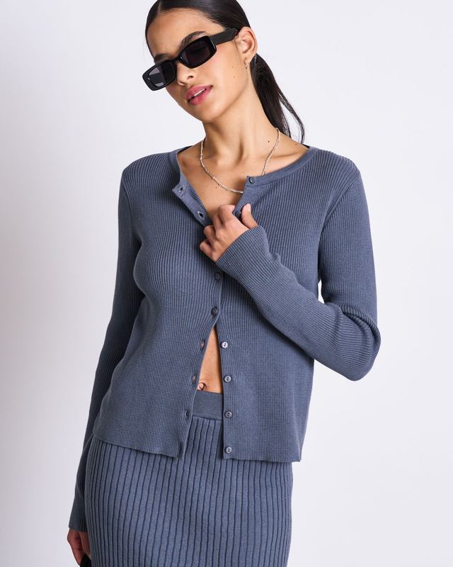 JAN 'N JUNE CREWNECK CARDIGAN GLIMT TURBULENCE GOTS