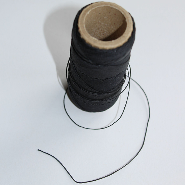 Black bookbinding thread, 50m cord excellent quality for professional quality leather work and leather craft or handmade sketchbooks (1)