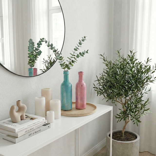 Botellas Decorativas "Vintage Artisan" – Cerámica Craquelada (30cm)