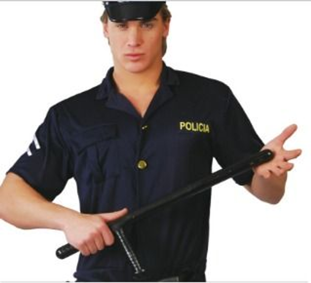 CARNEVALE , MANGANELLO POLIZIOTTO 