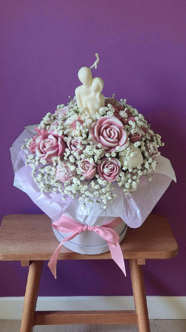 Kerzenstrauß-Gesteck