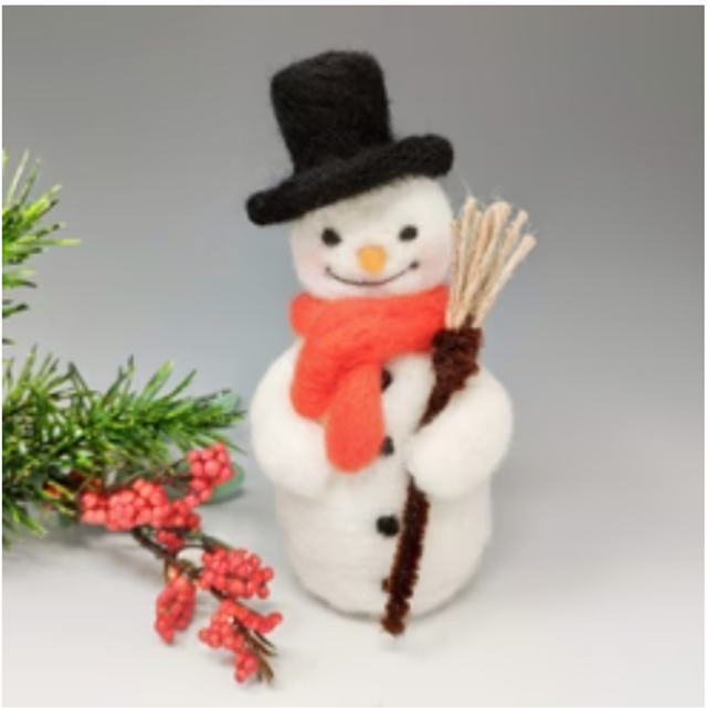 Festive Snowman Needle Felting Craft Kit