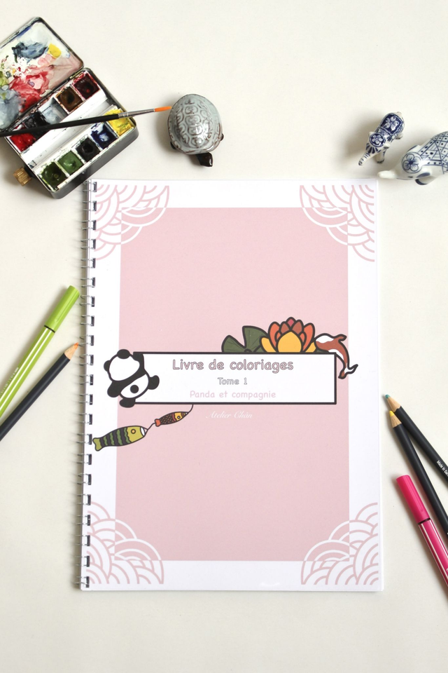 Livre de 10 coloriages - « Panda et compagnie » 