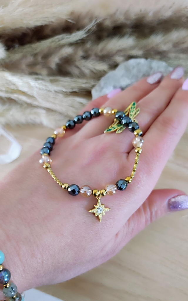 Bracelet "Confiance en soi" Hématite facettée