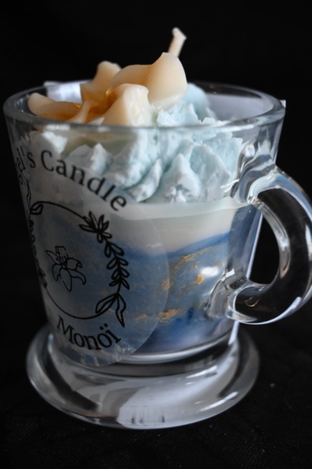 Bougie Mini Monoï – Parfum exotique doux et apaisant