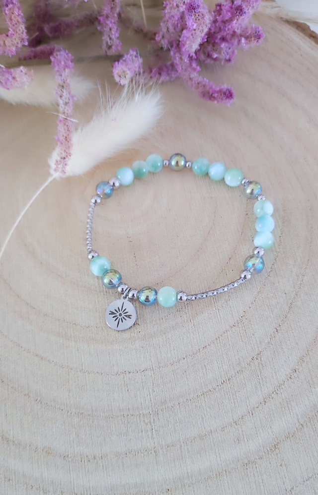 Bracelet "Énergie Féminine" Garniérite