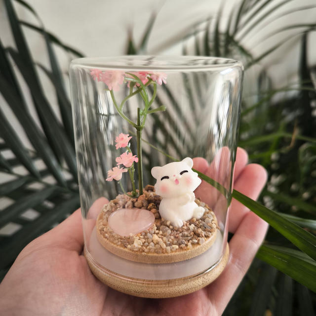 Ami protecteur - Chat content (quartz rose)