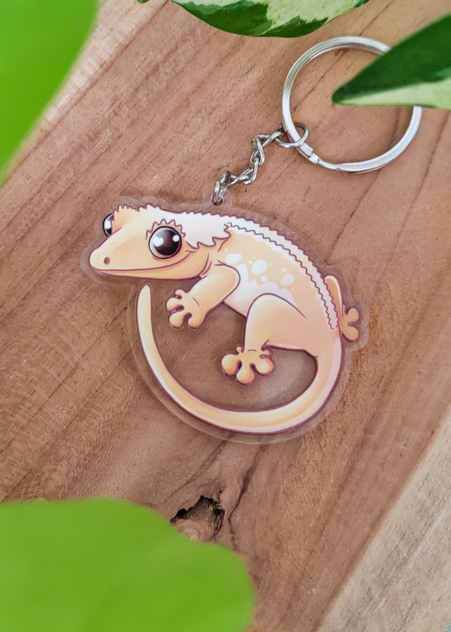 Porte-clés - Gecko à crête Creamsicle