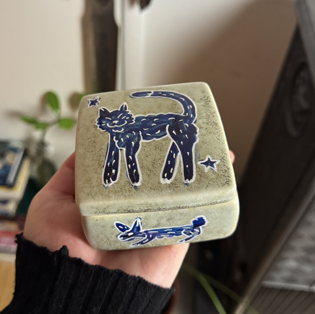 CERAMIC BOX : HAPPY CAT