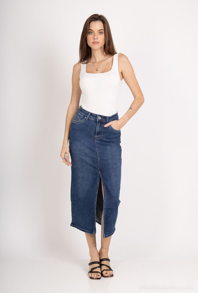 Goodies - Long stretch skirt with front slit