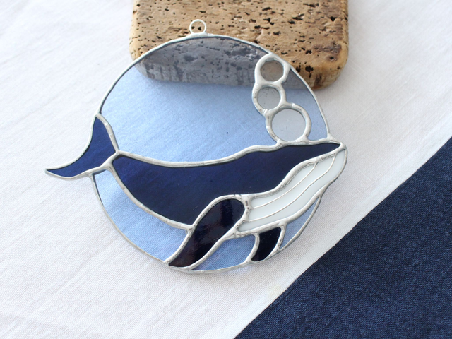 🐳 Suncatcher "Balum" en vitrail