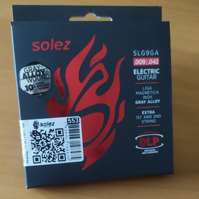 Encordoamento Guitarra 009 Solez Strings  Cód 553