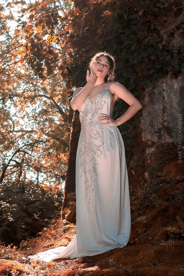 Robe de mariée satin &amp; dentelle – Inspiration années 20 (Prototype)