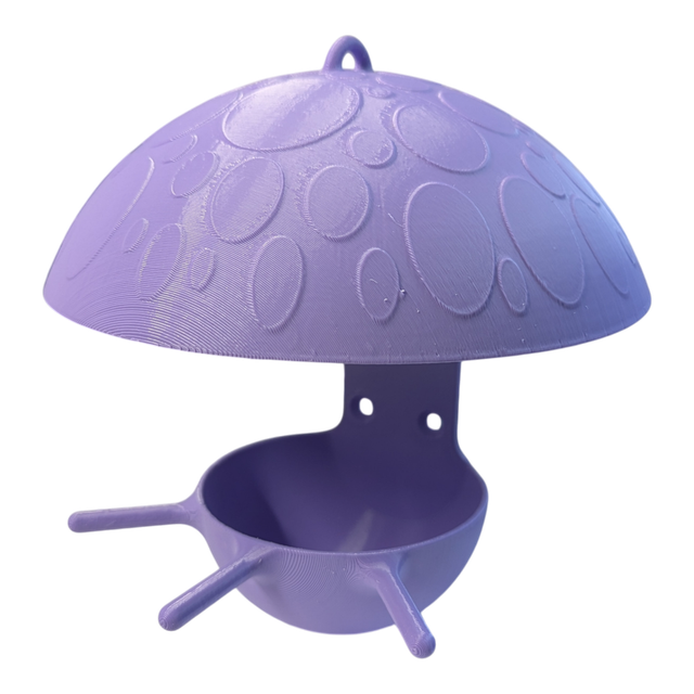 Mangeoire à oiseaux de la nature à suspendre ou murale en forme de champignon