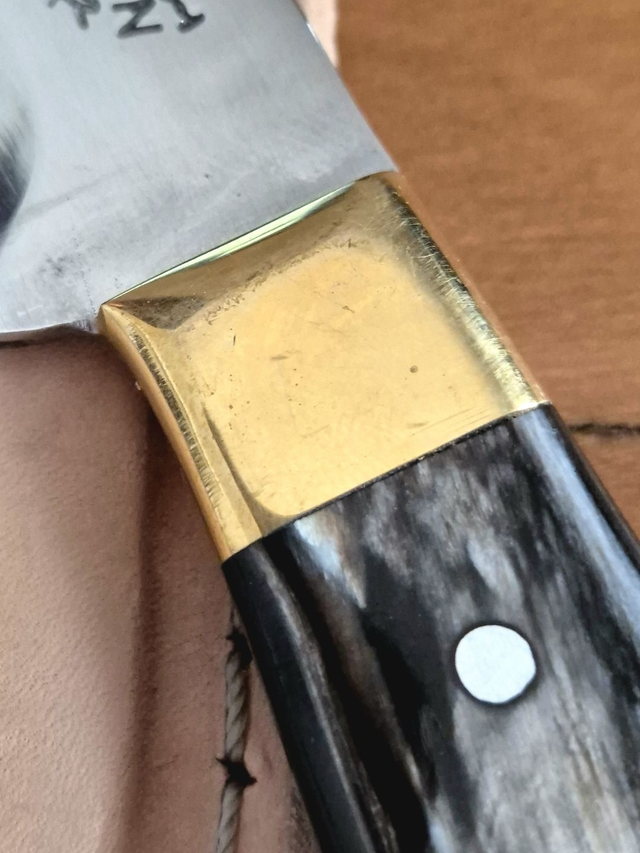 Faca Companheira Mini Bowie 4 Pol Aço Inox 420c Chifre Bovino