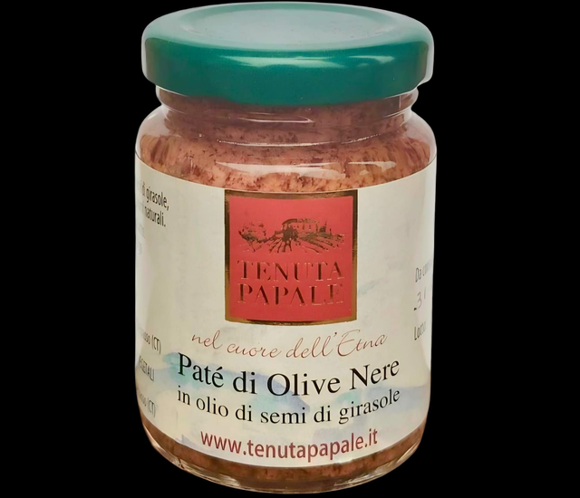 BLACK OLIVE PATE IN SUNFLOWER OIL - GR. 100