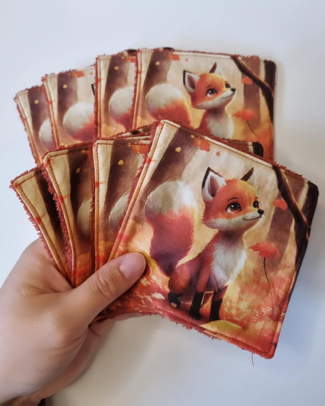 Lot 8 lingettes lavables 