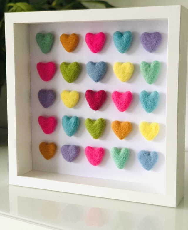 Colourful heart - small frame