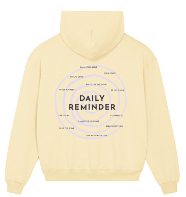 Hoodie "Reminder" - buttergelb