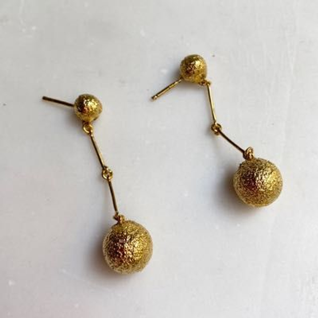 Gold Lava_Drop Earrings