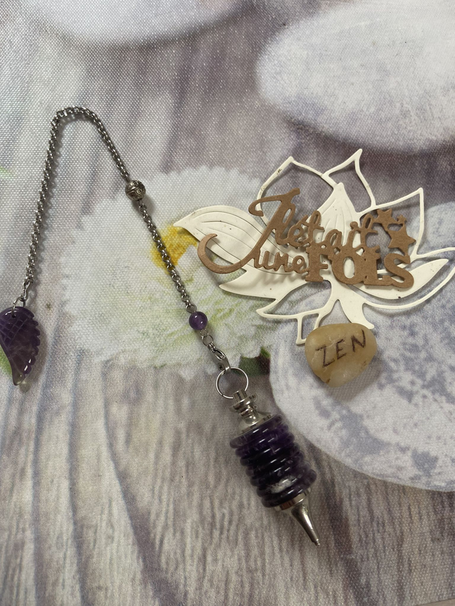 Pendule &quot;Aile sacrée&quot;- Améthyste 