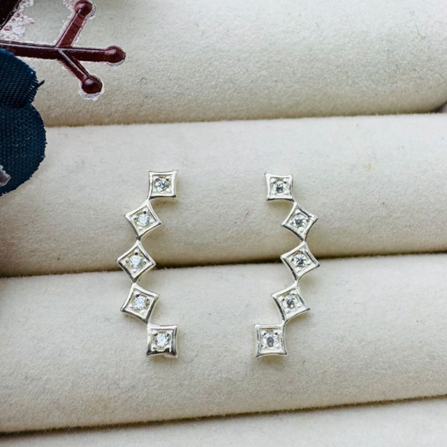 Cuff Cristal Lux – Prata 925